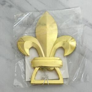 Slant Collections Fleur De Lis Gold Tone Bottle Opener New in Package Gift ✨